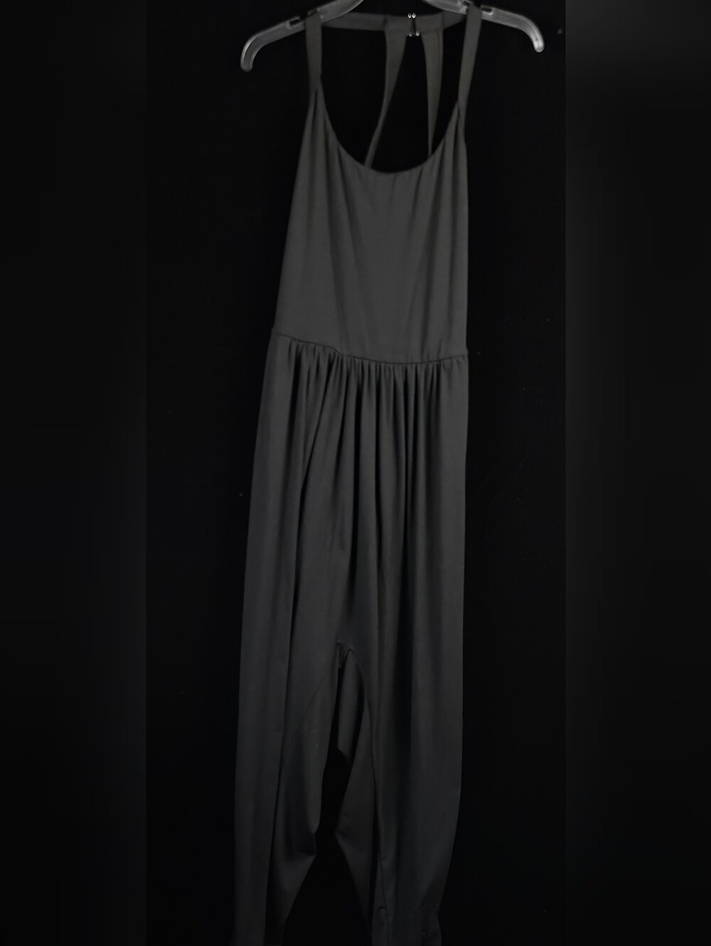 #56 Halara Women's XL Black Strappy Wide Leg Jumpsuit